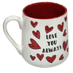 Sheffield Home Red Hearts Ceramic Coffee‎ Mug  Love You Always 16oz